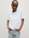 Pure Cotton Embellished T-Shirt