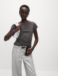 Cotton Modal Ruched Top