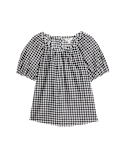 Lyocell Rich Printed Crew Neck Blouse