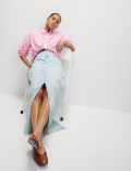 Pure Cotton Striped Collared Shirt