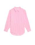 Pure Cotton Striped Collared Shirt