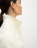 Pure Cotton Collared Button Through Oversized Shirt