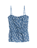 Pure Cotton Floral Tie Front Cami Top