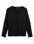 V-Neck Relaxed Long Sleeve Top