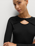 Ribbed Twist Front Top