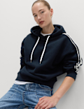 Pure Cotton Side Stripe Hoodie