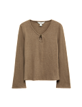 Keyhole Cosy Flute Sleeves Top