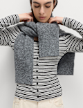 Cotton Rich Scoop Neck Henley Top