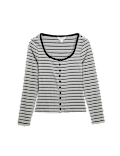 Cotton Rich Scoop Neck Henley Top