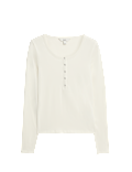 Cotton Rich Garment Dye Henley Top