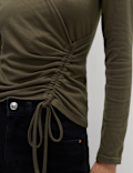 Cosy Ruched Front Top with Stretch