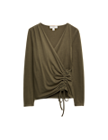 Cosy Ruched Front Top with Stretch