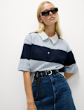 Striped Polo Top