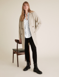 Polka Dot Longline Long Sleeve Shirt