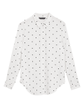 Polka Dot Longline Long Sleeve Shirt