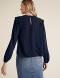 Pintuck Long Sleeve Blouse