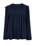 Pintuck Long Sleeve Blouse