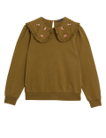 Pure Cotton Embroidered Collared Sweatshirt