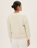 Quilted Long Sleeve Sweatshirt with Cotton