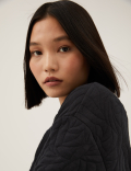 Quilted Long Sleeve Sweatshirt with Cotton