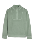 Pure Cotton Funnel Neck Sweatshirt