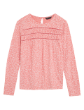 Pure Cotton Printed Long Sleeve Top