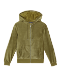 Velour Zip Up Hoodie