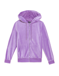 Velour Zip Up Hoodie