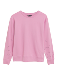 Pure Cotton Embroidered Sweatshirt