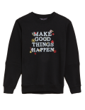 Cotton Rich Slogan Long Sleeve Sweatshirt