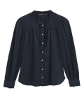 Pure Tencel™ Frill Long Sleeve Blouse