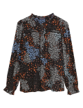 Ditsy Floral Frill Long Sleeve Blouse