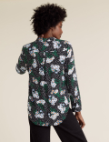 Floral Collared Long Sleeve Shirt