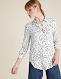 Ditsy Floral Collared Long Sleeve Shirt