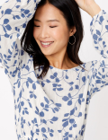 Ditsy Floral Waisted Long Sleeve Blouse