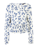 Ditsy Floral Waisted Long Sleeve Blouse