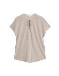 Jersey V-Neck Blouse