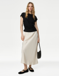 Cotton Rich Ruched T-Shirt