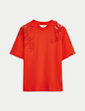 Pure Cotton Embroidered T-Shirt