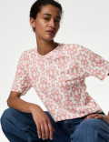 Cotton Modal Blend Printed T-Shirt