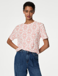 Cotton Modal Blend Printed T-Shirt