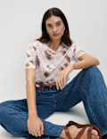 Cotton Modal Blend Printed T-Shirt