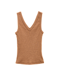 Cotton Rich Ribbed V-Neck Vest