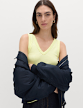 Cotton Rich Ribbed V-Neck Vest