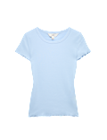 Cotton Rich Ribbed Lettuce Edge T-Shirt