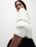 Cosy Textured Crew Neck Sweatshirt