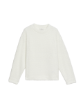 Cosy Textured Crew Neck Sweatshirt
