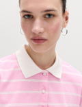 Pure Cotton Short Striped Rugby Top