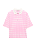 Pure Cotton Short Striped Rugby Top