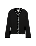 Cotton Rich V-Neck Buttoned Top